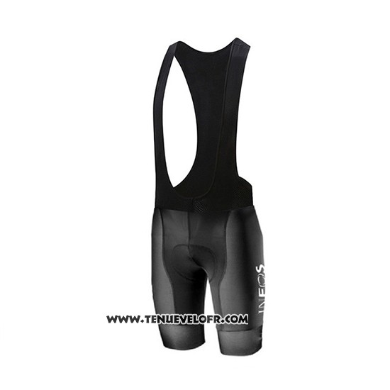 2019 Maillot Ciclismo Castelli Ineos Noir Bleu Manches Courtes et Cuissard